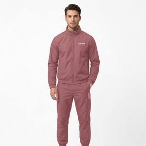Conjunto Cortavientos para Hombre con Etiqueta de Logotipo Tejida Personalizada, Chaqueta y Pantalones Deportivos Ligeros, Proveedor de Ropa al Por Mayor - Product Image 3