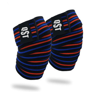 Bandages de genou de qualité supérieure pour la musculation, protection des genoux, bandage de compression long, coton élastique, bandages de genou pour la musculation - Product Image 1