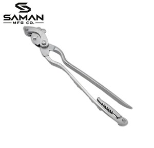 Émasculateur incurvé Premium Serra avec cliquet en acier inoxydable, outil de castration vétérinaire robuste pour le bétail - Product Image 1