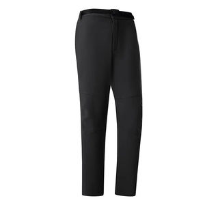 Men's <b>Black</b> Windproof Polyester Pants Elastic Waist Drawstring Casual Winter Sport <b>Trousers</b> <b>with</b> Side <b>Pockets</b> - Product Image 1