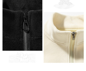 MANWA Men's Cream <b>Fleece</b> Acrylic Pullover Crew Neck Solid Color Plus Size Beading Winter <b>Sweater</b> - Product Image 5