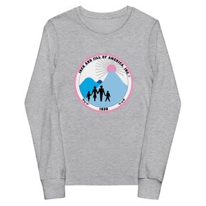 เสื้อยืดแขนยาวเด็ก แจ็คแอนด์จิล คอกลม คลาสสิก เนื้อผ้านุ่ม ระบายอากาศดี สวมใส่สบาย เหมาะสำหรับเด็กๆ ใส่ได้ทุกวัน รับผลิตตามสั่ง ขายส่ง - Product Image 1
