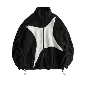Wholesale Eco-Friendly <b>Fleece</b> Sherpa Lined <b>Jacket</b> Men's Oversize Full Zip Sherpa <b>Warm</b> Winter <b>Jacket</b> for Men - Product Image 1