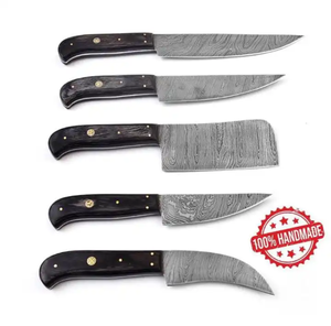 Juego de Cuchillos LEGACY BLADES de Damasco, Más Vendidos, con Mango de Madera, Forjados a Mano, Cuchillos de Cocina para Chef con Bolsa de Cuero Enrollable, Venta al Por Mayor - Product Image 4