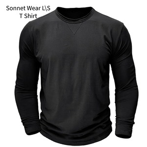 T-shirt à manches longues pour homme personnalisé, à carreaux, 100% coton, séchage rapide, avec impression numérique, poids du tissu 220g - Product Image 3