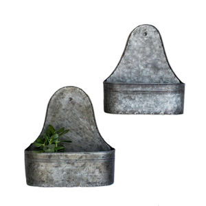 Ensemble de 3 jardinières suspendues en métal galvanisé noir, style rustique, pour intérieur/extérieur, avec chaînes et crochets, pour jardin et balcon - Product Image 3