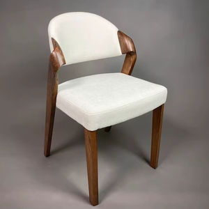 เก้าอี้รับประทานอาหารไม้สักหรูหรา หุ้มหนังพรีเมียม สำหรับบ้าน ร้านอาหาร โรงแรม  ผู้จัดจำหน่ายเฟอร์นิเจอร์ทันสมัย - Product Image 1