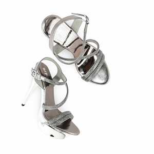 Gris FN6059 Sandalia de tacón Accesorio nupcial de lujo - Product Image 1