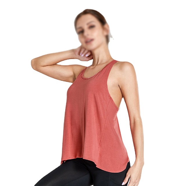 Custom Logo Wholesale Short Lace Breathable Loose Sexy Open Cross Back Women Gym Yoga Tank Tops
