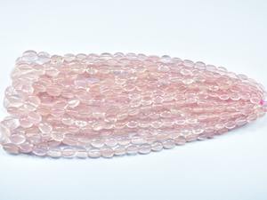 Natural Rose Quartz Smooth Oval Shape Loose Gemstone Beads 6 To 8mm Quartz Stone Beads For Jewelry Making Wholesale Rose Quartz - Product Image 6