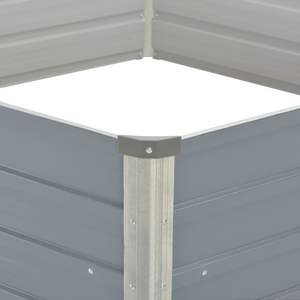 Bac à légumes surélevé en acier galvanisé gris 50,8x50,8x18,1 pouces - Product Image 4