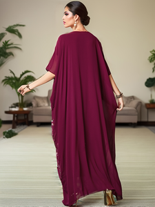 Vestido Abaya para mujeres musulmanas, Abaya de Dubái bordada, vestido Abaya modesto, Abaya para mujeres, vestido musulmán, diseño personalizado de lujo. - Product Image 6