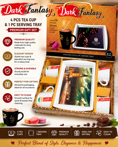 Caja de Regalo de Mármol de Lujo, Juego de 2 Tazas, 2 Platos para Aperitivos, Caja para Empacar Galletas con Impresión de Logotipo Personalizado, Entrega de Alimentos de Panadería - Product Image 3