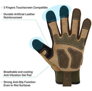 Gants de sécurité robustes TRP Impact Protection, anti-chocs et anti-vibrations, pour travaux industriels en usine et en atelier - Product Image 6