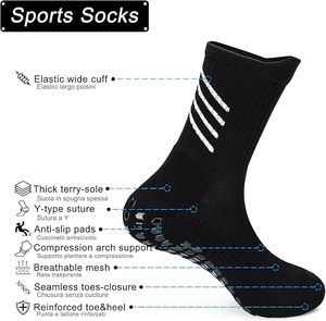 Anti Slip Grip Soccer <b>Socks</b> Breathable Crew Athletic <b>Socks</b> Custom Logo Sports <b>Socks</b> for Men Teens - Product Image 4
