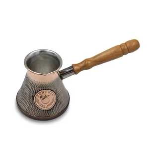 Pot turc en cuivre classique et élégant, ustensile de cuisine, cafetière en cuivre fantaisie, forme personnalisable, théière turque pour boissons chaudes - Product Image 1