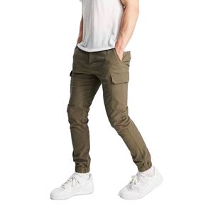Pantalones Cargo ajustados de cintura alta para hombre, nueva moda, ropa de calle informal con múltiples bolsillos, Parte delantera plana recta, proveedor BD - Product Image 4