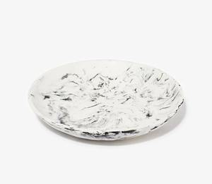 Handmade Blue Resin Round Modern Luxury Serving Plate Handpainted Art Dish Stocked Food Grade Eco-Friendly Dishwasher Safe - Product Image 3
