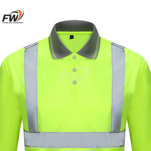 Chemise de travail haute visibilité avec bande réfléchissante, chemise de sécurité en coton drill, uniforme de sécurité pour mineurs, vêtement de travail, polo de sécurité, vêtement de travail anti-UV - Product Image 5