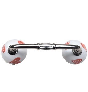 Tirador de manija de puente de gabinete de puerta de cerámica plateada de diseño moderno hecho a mano para accesorios de Hardware de baño de dormitorio de cocina [CBH 177] - Product Image 1