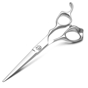 Ciseaux de coiffure professionnels ergonomiques à main droite Harbor Industry, à lame décalée, en acier inoxydable, longs, pour une coupe précise et affûtée - Product Image 2