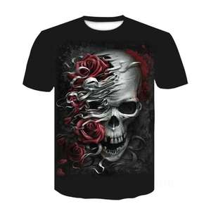 Camiseta de Verano para Hombre, Estilo Urbano, Nueva Temporada, Manga Corta, Estampado Digital 3D de Lobo, Sublimación, Gran Venta - Product Image 4