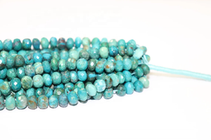 Perles facettées rondes en chrysocolle topaze naturelle AAA, 6,5-8 mm, 16 pouces, pierres précieuses naturelles pour la création de bijoux, prix de gros - Product Image 6