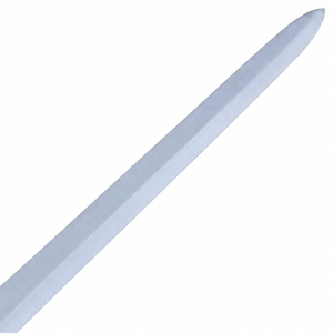Couteau de boucher à lame extra longue en argent avec manche en bois brun foncé et embout métallique incurvé pour la découpe et la découpe de viande - Product Image 3