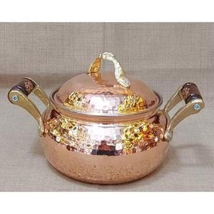 Ensemble de casseroles en cuivre martelé de luxe avec couvercle, ensemble de casseroles de cuisine en acier inoxydable de qualité supérieure pour hôtel, restaurant, maison - Product Image 2