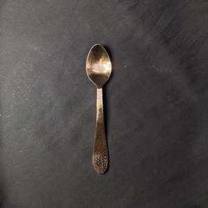 Rose Gold PVD coated <b>Flatware</b> Set of 4 Cutlery Spoon Fork Knife Hammered Perfect Wedding Rental Cutlery - Product Image 2