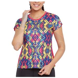 T-shirt décontracté personnalisé de haute qualité pour femmes, manches courtes, col rond, couleur unie, impression par sublimation, pour l'hiver - Product Image 1
