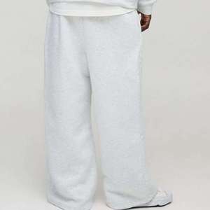 <b>Men's</b> <b>White</b> Cotton Sweatpants Elastic Waist Casual <b>Joggers</b> Side Pockets Breathable Autumn Wear - Product Image 3