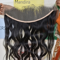 Machine Double Trame Naturel Bodywave enchevêtrement Cheveux Transparent HD Dentelle Frontale Non Transformés Vierge Indien Temple Cheveux Humains