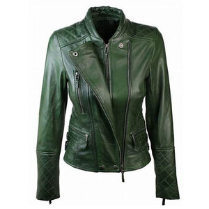 Chaqueta Bomber de Cuero PU para Mujer, Cuello Alto, Cierre de Cremallera, Manga Larga, Color Sólido, Estilo Otoñal, Corte Regular, Tejido Transpirable - Product Image 4