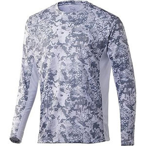 Camisetas de Pesca Personalizadas al por Mayor, Transpirables, 100% Poliéster, de Secado Rápido, con Protección UV, Ropa Deportiva para Exteriores - Product Image 1