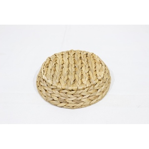 Panier de rangement rond en jacinthe d'eau tressé à la main, plateau en osier, écologique, pour le pain et la décoration de cuisine - Product Image 2