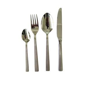 Ensemble de couverts de luxe en acier inoxydable doré, finition miroir, style moderne, avec couteau, cuillère et fourchette, pour mariage, hôtel, vaisselle de table - Product Image 2