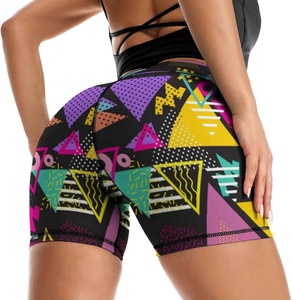 Pantalones cortos de yoga sublimados al por mayor pantalones cortos de motorista de cintura alta para entrenamiento atlético de mujer - Product Image 4