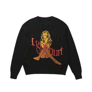 OEM 2026 Custom <b>Knit</b> Women Jacquard <b>Knitted</b> <b>Animal</b> <b>Pattern</b> Casual Free Size Nylon/Cotton Sweater Made By TRIOTAKE INDUSTRY - Product Image 1