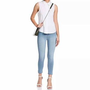 Pantalones Vaqueros Ajustados de Lona para Mujer, Cintura Alta, Estilo Urbano, Invierno, Personalizados por el Fabricante - Product Image 2