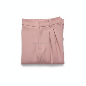 Pantalon de costume plissé pour homme en toile, taille haute, élastique, coupe large, poids moyen, été, personnalisable, OEM de haute qualité - Product Image 6