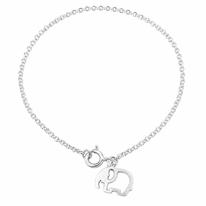 925 Sterling Silver <b>Elephant</b> Charm Bracelet Boho Minimalist Cute Animal Bracelet Handmade Fine Jewelry <b>Gift</b> - Product Image 6