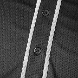 Maillot de baseball personnalisé noir et turquoise, imprimé par transfert thermique, en spandex/polyester, séchage rapide, évacuation de l'humidité, unisexe, adulte, manches courtes - Product Image 5
