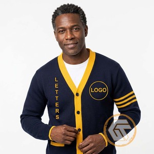 Pull-over d'hiver pour homme en acrylique brodé, col en V, manches longues, anti-boulochage, séchage rapide, de haute qualité, GREEK TREASURES Phi - Product Image 4