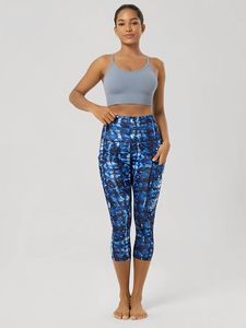 Wholesale Women High Waist Gym <b>Leggings</b> Printed <b>Pocket</b> <b>Workout</b> Yoga Pants Fitness Activewear OEM ODM All Seasons Wear - Product Image 1