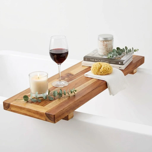 Wholesale Acacia Wooden <b>Bath</b> <b>Tray</b> for Tub Caddy for Bathtub Nice Price from Vietnam Factory - Product Image 3