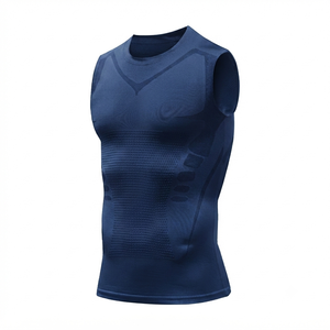 Wholesale Breathable Crew Neck Cotton <b>Running</b> <b>Singlet</b> Muscle Athletic Shirts Sleeveless Fitness Wear Workout Men Gym Tank Top - Product Image 2