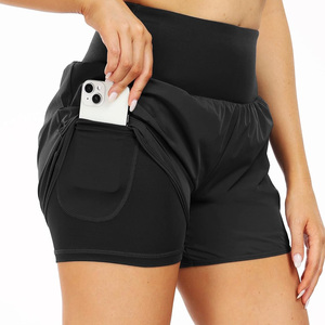 Vêtements de sport pour femmes avec logo personnalisé, shorts intégrés 2 en 1, extensibles, pour la course à pied, l'entraînement et les activités sportives - Product Image 4