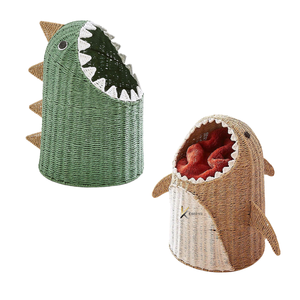 Wholesale KV NATURAL HOME Animal Shape Rattan Colorful Customizable Eco Friendly Multifunctional <b>Toy</b> <b>Storage</b> <b>Basket</b> for Kid's - Product Image 2