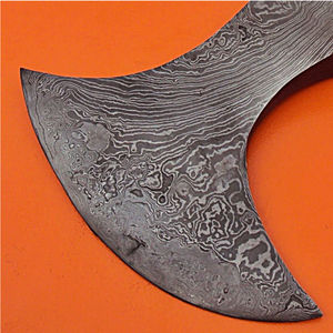 Cabeza de Hacha de Acero de Damasco, Acero Tratado Térmicamente, Componente Duradero para Exteriores, Cabeza de Hacha de Acero de Damasco - Product Image 2